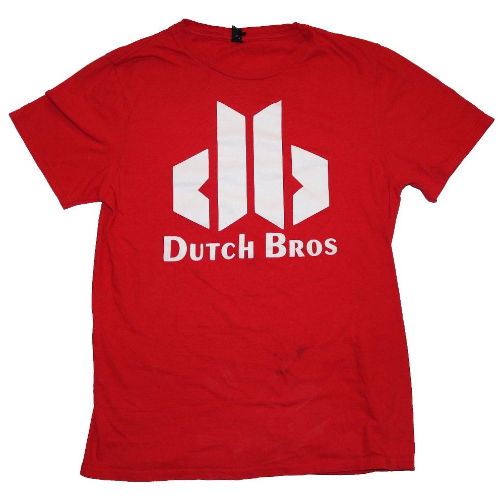 Dutch Bros Tee Small Red Dutch Bros Coffee T Shirt DB Graphic Logo Small